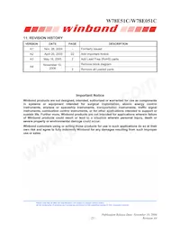 W78E051C40PL Datasheet Page 23