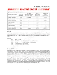 W78E052C40PL數據表 頁面 6