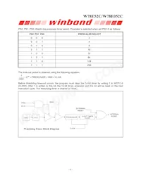 W78E052C40PL Datasheet Page 8