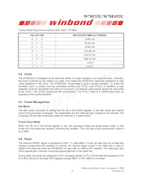 W78E052C40PL Datasheet Page 9