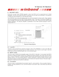 W78E052C40PL Datasheet Page 10