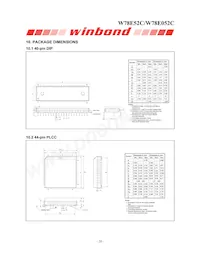 W78E052C40PL Datasheet Page 20