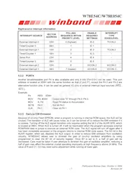 W78E054C40PL數據表 頁面 7