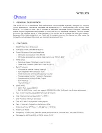 W78E378 Datasheet Pagina 2