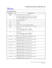 W78E378A10PL Datasheet Page 3