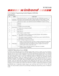 W78E516B40PL Datasheet Page 16