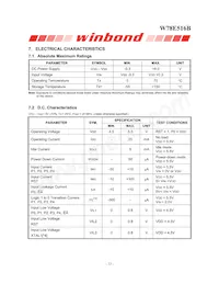 W78E516B40PL Datasheet Page 22
