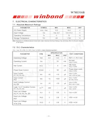 W78E516B40PL 데이터 시트 페이지 22