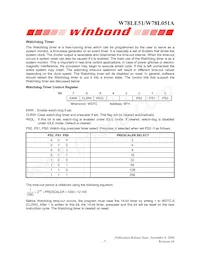W78L051A24PL Datasheet Page 7