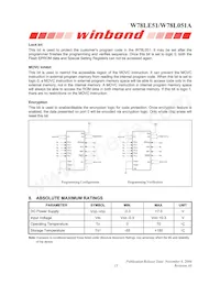 W78L051A24PL Datasheet Page 13
