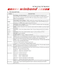 W78L051C24PL Datasheet Page 4