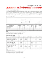 W78L051C24PL Datasheet Page 14