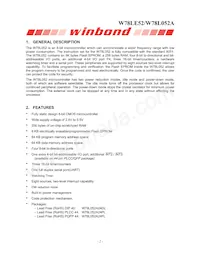 W78L052A24PL Datasheet Page 2