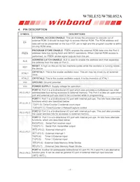 W78L052A24PL Datasheet Page 4