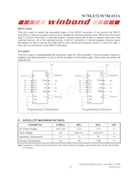 W78L052A24PL Datasheet Page 13
