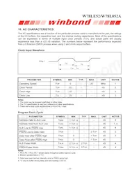 W78L052A24PL Datasheet Page 16