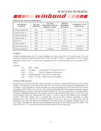 W78L052C24PL Datasheet Page 6