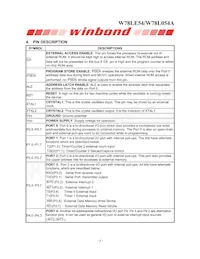 W78L054A24PL Datasheet Page 4