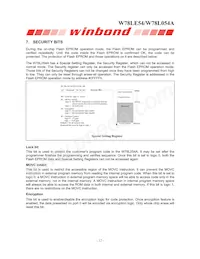 W78L054A24PL Datasheet Page 12