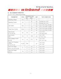 W78L054A24PL Datasheet Page 14