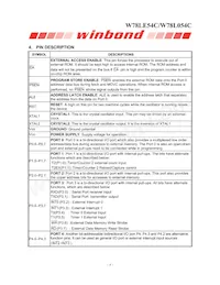 W78L054C24PL Datasheet Page 4