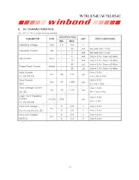 W78L054C24PL Datasheet Page 12