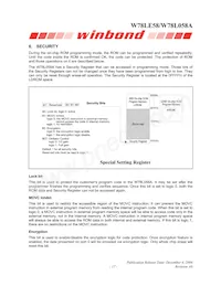 W78L058A24PL Datasheet Page 17