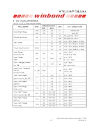 W78L058A24PL Datasheet Pagina 19