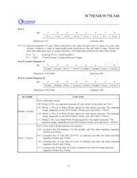 W79L548A25PL Datasheet Pagina 16