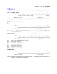 W79L548A25PL Datasheet Pagina 20