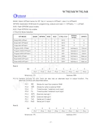 W79L548A25PL Datasheet Pagina 22