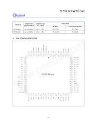 W79L549A25PL Datasheet Page 4