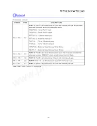 W79L549A25PL Datasheet Page 6