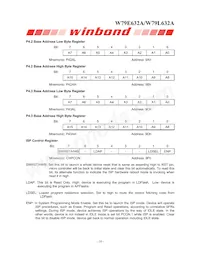 W79L632A25DL Datasheet Page 16