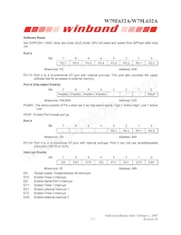 W79L632A25DL Datasheet Page 17