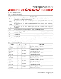 W83L951DG Datasheet Pagina 11