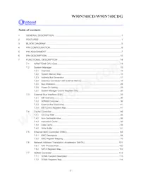 W90N740CDG Datasheet Page 2