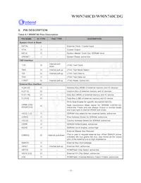 W90N740CDG Datasheet Page 13