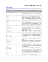 W90N740CDG Datasheet Page 15