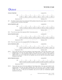 W925G240 Datasheet Page 13