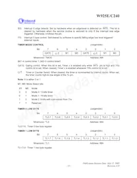 W925G240 Datasheet Page 15