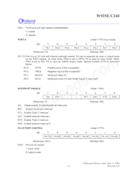 W925G240 Datasheet Page 21