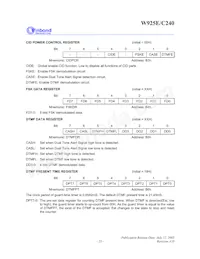 W925G240 Datasheet Page 23