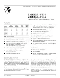 Z8674316VSC Datenblatt Cover