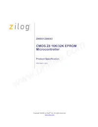 Z86E6316VSC00TR Datenblatt Cover