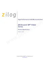 Z8F0422SJ020SC00TR Datasheet Cover