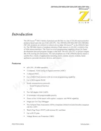 Z8F6402AR020SC00TR Datenblatt Seite 19