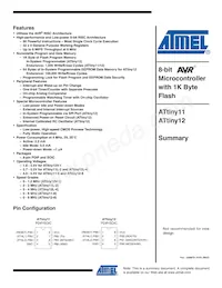 ATTINY12L-4PU Datenblatt Cover