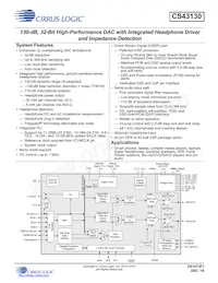 CS43130-CNZR Datasheet Cover