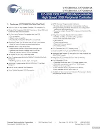 CY7C68015A-56LFXC Datasheet Cover